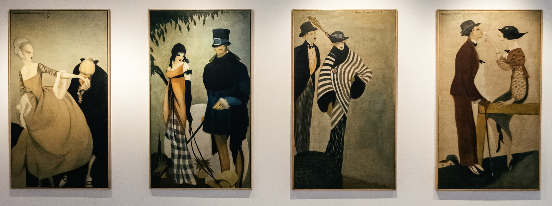 José de Almada Negreiros, Sem título (Pintura decorativa – Alfaiataria Cunha) (A, B, C, D), 1913 © MACAM